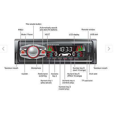 Player auto PA6247 cu display LCD si telecomanda