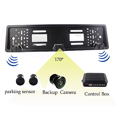 Set Suport Numar cu Camera Video Auto Marsarier si Senzori Parcare