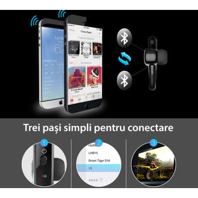 Casca bluetooth Smart Wireless V8