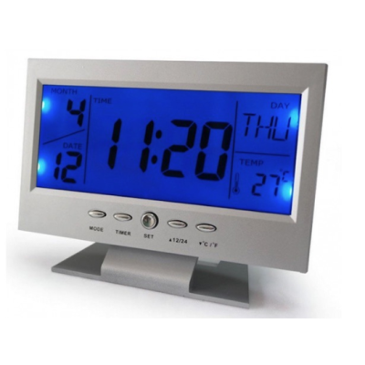 Ceas cu ecran LCD DS 8082 Argintiu