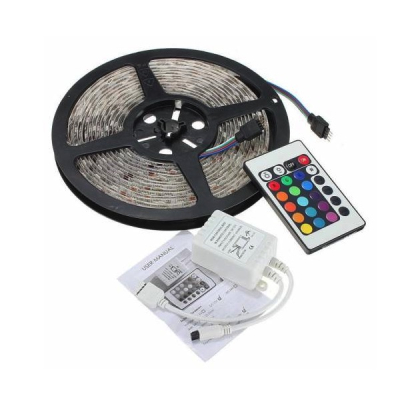 Kit banda RGB 5M 60W 1 Culoare / LED 15 Variatii ROSU VERDE ALBASTRU