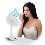 Oglinda make-up cu lumina si ventilator