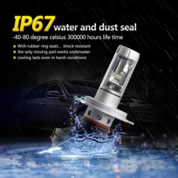 Set 2 becuri led auto X3 H1 putere 50W 6000 lumeni