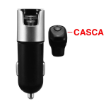 Splitter Bricheta Auto Bluetooth M10 cu Casca Handsfree Inclusa