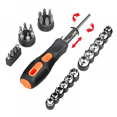 Set Surubelnita Si Capete Surubelnite 34 Piese Ratchet Screwdriver