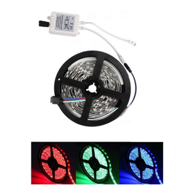Kit banda RGB 5M 60W 1 Culoare / LED 15 Variatii ROSU VERDE ALBASTRU