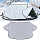 Set 2 x Protectie parbriz XL husa geam auto anti-inghet si parasolar universal prelata ARGINTIE