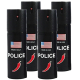 4 X Spray POLICE paralizant de buzunar cu Chilli