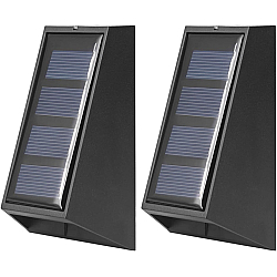 Set 2 x Lampa solara de perete inclinata cu LED puternic sus jos 600mAh OFF