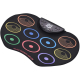 Set Tobe electronice digitale din Silicon cu pedale de picior 9 USB 9 Paduri de tobe colorate Set Tobe electronice digitale din Silicon cu pedale de picior 9 USB 9 Paduri de tobe colorate