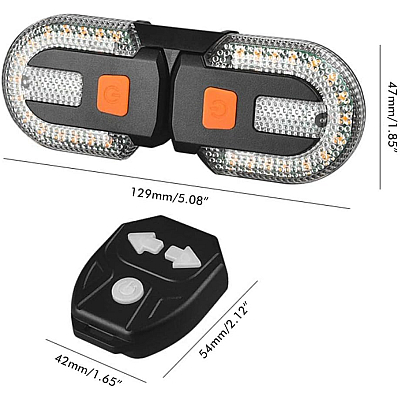 Lampa spate semnalizare FY-1825 Ovala pentru bicicletă