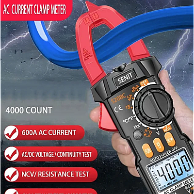 Cleste ampermetric digital S208 pentru masurare tensiune intensitate rezistenta diode si continuite in circuit Cleste ampermetric digital S208 pentru masurare tensiune intensitate rezistenta diode si continuite in circuit