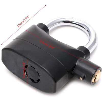 Lacat cu Alarma Puternica Aliaj Aluminiu 110dB