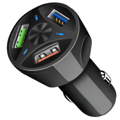 Incarcator Auto cu Incarcare Rapida si 3 USB putere 55W Incarcator Auto cu Incarcare Rapida si 3 USB putere 55W