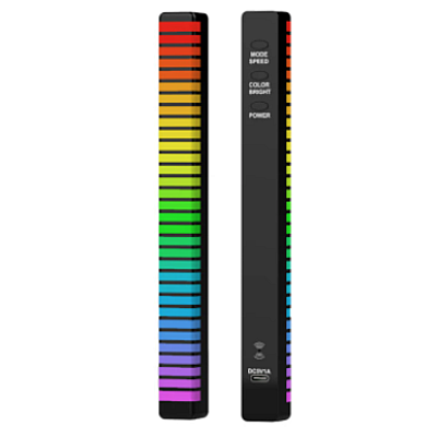 Bara RGB 32 leduri sincronizare muzicala 18 culori (bara de ritm) ACUMULATOR + USB C