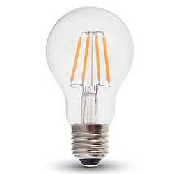 Bec LED filament 4W E27 A60 Alb cald dimabil