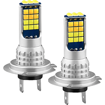 Set 2 Bec Led H7 3030 Smd 90W cu 2 moduri de lumina (rece si calda)