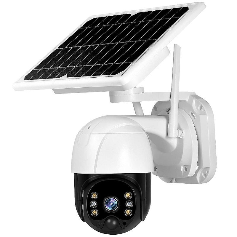 Camera de supraveghere Wifi cu Panou Solar Atasat si Senzor de Miscare alert PTZ