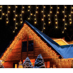 Instalatie 20 metri ALB CALD 500 LED tip turturi franjuri