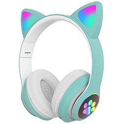 Casti wireless VZV-23M cu urechi de Pisica bluetooth 5.0 Verde