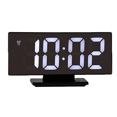 Ceas digital led mirror clock cu afisaj ALB  DS-3618L