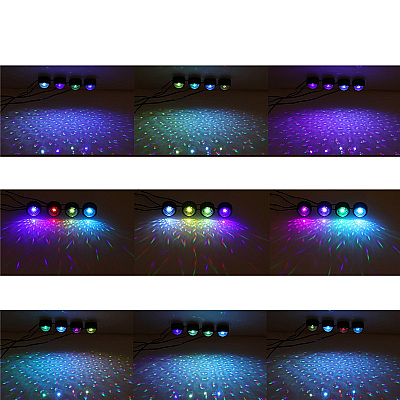 Set 4 Lumini Interior Auto A10 USB LED RGB Star Light