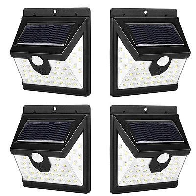 4 x Lampa solara SMART 40 LED cu senzor de lumina si miscare