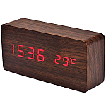 Ceas digital lemn VST-862 MARO LED cu Led ROSU Alarma si Termometru