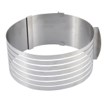 Formă de tort rotundă din Inox reglabilă (24-30cm) Formă de tort rotundă din Inox reglabilă (24-30cm)