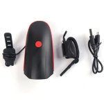 Kit 7588 lanterna pentru bicicletă cu Claxon reincarcabil prin USB Kit 7588 lanterna pentru bicicletă cu Claxon reincarcabil prin USB