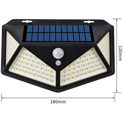 LAMPA GIGANT 114 LED Solare cu senzor de miscare si lumina 3 moduri ILUMINARE