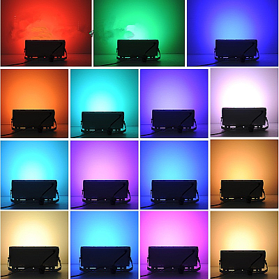 Lampa de lucru RGB 50LED 50W Multicolor cu Telecomanda XL