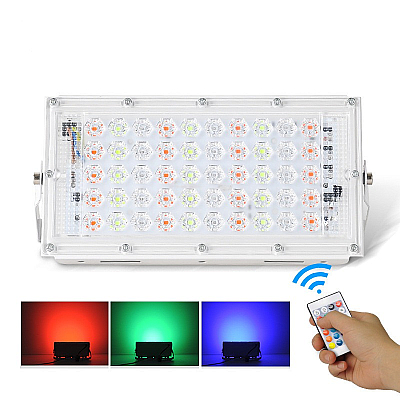 Lampa de lucru RGB 50LED 50W Multicolor cu Telecomanda XL