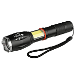 Lanternă din metal tactic TagLight Elite cu led Cree q5, zoom reglabil, Led lateral,  5 moduri de lumină 