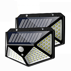 Set 2 Lampi ULTRA 100 LED Solare cu senzor de miscare si lumina 3 moduri ILUMINARE 