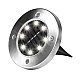 Set 4 Lampi Solare METALICE Disk Lights Argintii