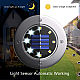 Set 4 Lampi Solare METALICE Argintii Disk Lights pentru gradina AX