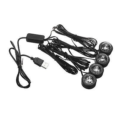 Set 4 Lumini Interior Auto A10 USB LED RGB Star Light