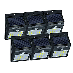 Set 6 Lampi BRIGHT 30 LED Solare cu senzor de miscare si lumina 1 mod ILUMINARE