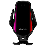 Suport Auto NEGRU R1 Senzor Incarcare Fast Charge Wireless 