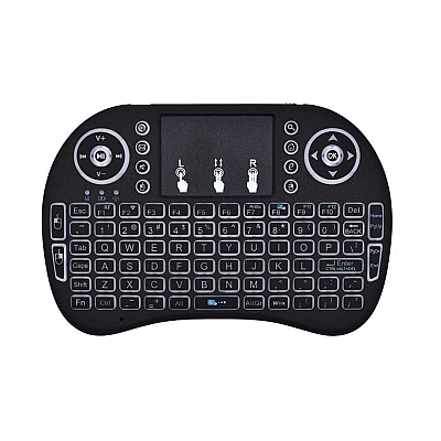 Tastatura Mini I8 Touchpad, Neagra