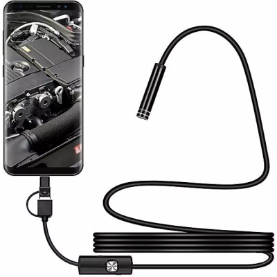 Camera Endoscop 3 in 1 USB C  Android Slim pentru Inspectie Auto 5m