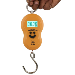 Cantar Portocaliu Digital cu Display LCD 50kg electronic AX 