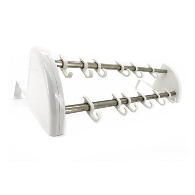 Cuier dublu pentru montare pe usa, 14 x 55 cm