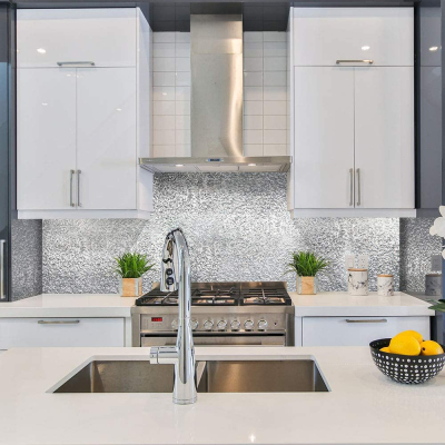 Folie Aluminiu Autoadeziva ARGINTIE Rezistenta 60x300 cm LY