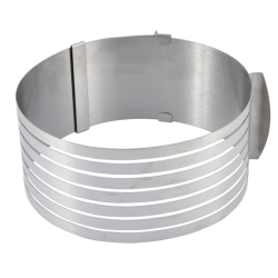 Formă de tort rotundă din Inox reglabilă (24-30cm)