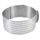 Formă de tort rotundă din Inox reglabilă (24-30cm)