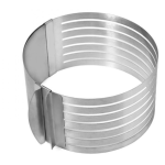 Formă de tort rotundă din Inox reglabilă (24-30cm)