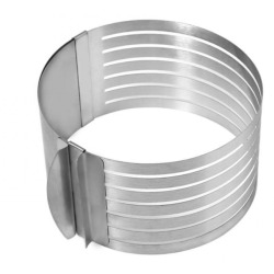 Formă de tort rotundă din Inox reglabilă (24-30cm)