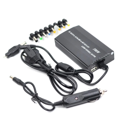 Incarcator Laptop Auto + Priza cu 8 MUFE Universale 12v / 220v Incarcator Laptop Auto + Priza cu 8 MUFE Universale 12v / 220v